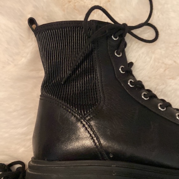 Franco Sarto Combat Boots Lug Sole Black Sz 7.5 - Picture 9 of 9